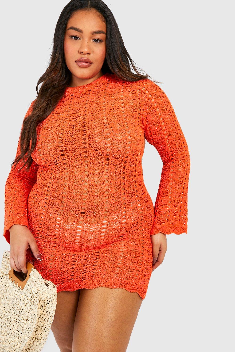 Burnt orange sale plus size sweater